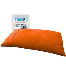 Cargar imagen en el visor de la galería, STOPI Diamante Plus Naranja-visión frontal hidratado con su bolsa STOPI.MX