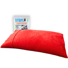 Cargar imagen en el visor de la galería, STOPI Diamante Plus Rojo-visión frontal hidratado con su bolsa STOPI.MX