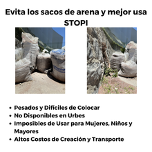 Cargar imagen en el visor de la galería, Foto demostrando las desventajas del saco de arena STOPI.MX