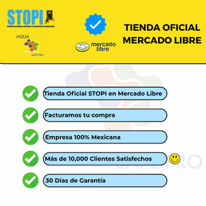 STOPI-Viñetas resaltando nuestra presencia en diferentes tiendas en linea como Mercado Libre STOPI.MX